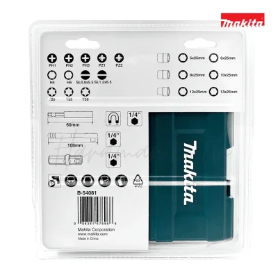 ชุดก๊อกแก๊ก 1-4 นิ้วดอกไขควง 21 ตัว/ชุด MAKITA รุ่น B-54081