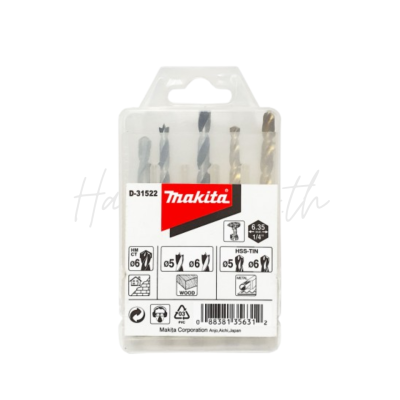 ชุดดอกสว่าน เจาะปูน ไม้ เหล็ก (5 ดอก) MAKITA รุ่น D-31522