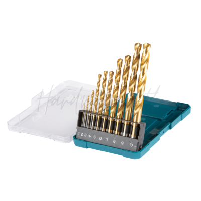 Makita D-72849 HSS-TiN Metal Drill Bit Set, 1-10mm (10 Pcs)