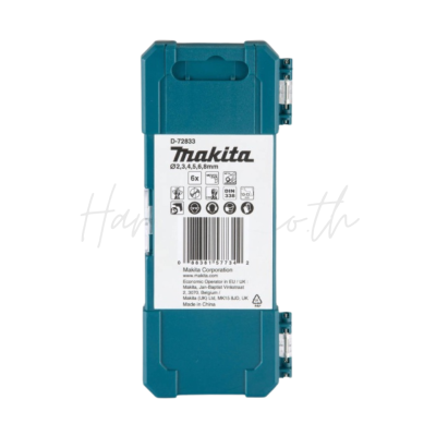 Makita D-72833 HSS-TiN Metal Drill Bit Set, 2-8mm (6 Pcs)