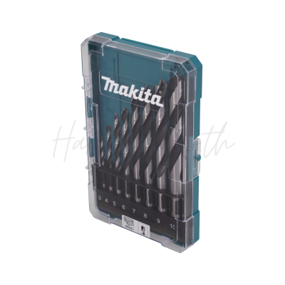 Makita D-77257 Wood Brad Point Drill Bit Set, 3-10mm (8 Pcs)
