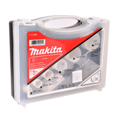 ชุดดอกโฮลซอว์เจาะเหล็ก 6 ชิ้น MAKITA D-21886