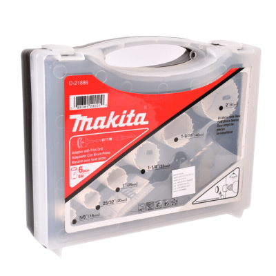 ชุดดอกโฮลซอว์เจาะเหล็ก 6 ชิ้น MAKITA D-21886 ชุดดอกโฮลซอว์เจาะเหล็ก 6 ชิ้น MAKITA D-21886