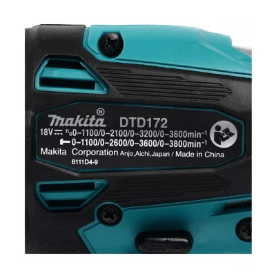ไขควงกระแทกไร้สาย 18 โวลต์ MAKITA รุ่น DTD172Z 