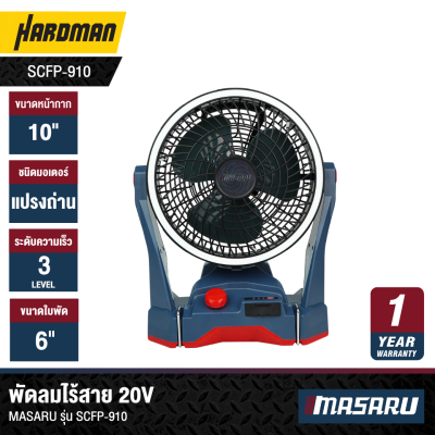 พัดลมไร้สาย 12 นิ้ว 20V MASARU รุ่น SCFP-900