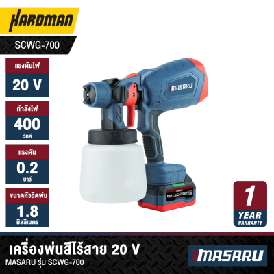 เครื่องพ่นสีไร้สาย 20V MASARU รุ่น SCWG-700