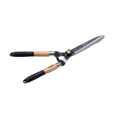 META Oak Wood Handle, Rubber-Coated Grass Shears No. JH-615