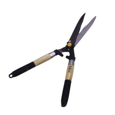 META Oak Wood Handle, Rubber-Coated Grass Shears No. JH-615
