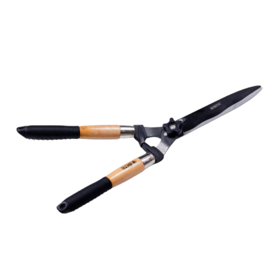 META Oak Wood Handle, Rubber-Coated Grass Shears No. JH-615