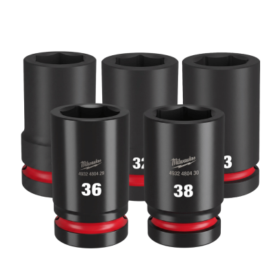 ลูกบล็อกกระแทกยาว 6P 1" เบอร์ 30-46 มม. MILWAUKEE