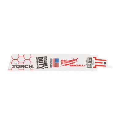 ใบเลื่อยซอว์ซอลตัดเหล็ก 6" 10 TPI TORCH MILWAUKEE รุ่น 48-00-5712 (5 ใบ/แพ็ค)