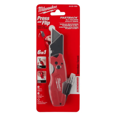 มีดพับอเนกประสงค์ FASTBACK™ 6 IN 1 MILWAUKEE รุ่น 48-22-1505
