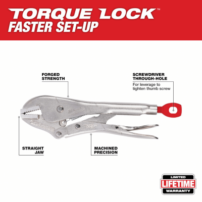 คีมล็อคปากตรง 10 นิ้ว TORQUE LOCK™ MILWAUKEE รุ่น 48-22-3510