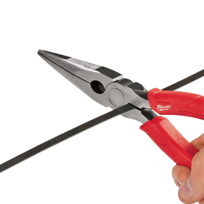 MILWAUKEE 8" Comfort Grip Long Nose Pliers, 48-22-6101