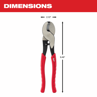 MILWAUKEE Comfort Grip Cable Cutting Pliers, 48-22-6104