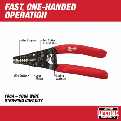 MILWAUKEE 7-1/8" Wire Stripper/Cutter, 48-22-6109