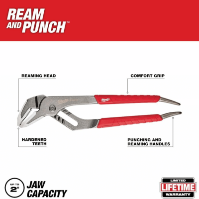 MILWAUKEE 10" Straight Jaw Tongue & Groove Pliers – Model 48-22-6310