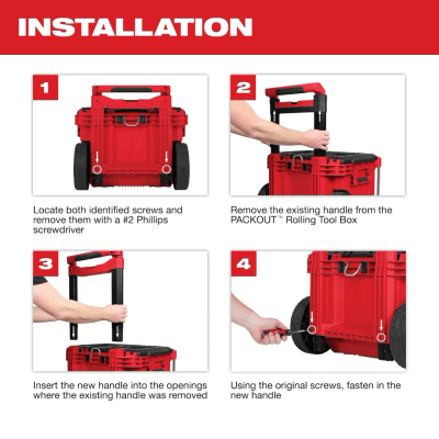 MILWAUKEE 48-22-8027 Low-Profile Handle for PACKOUT™ Rolling Tool Box