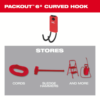 MILWAUKEE  48-22-8331 PACKOUT™ 6" Curved Hook