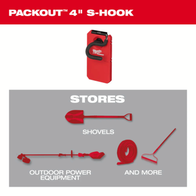 MILWAUKEE 48-22-8333 PACKOUT 4" Reinforced S Hook