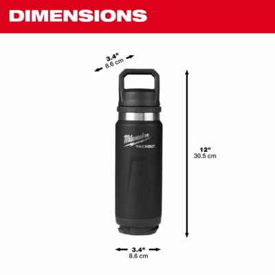 MILWAUKEE 48-22-8396B PACKOUT™ 24oz Insulated Bottle with Chug Lid