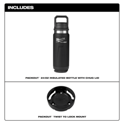 MILWAUKEE 48-22-8396B PACKOUT™ 24oz Insulated Bottle with Chug Lid