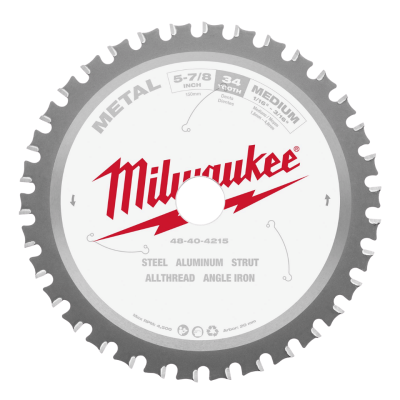 ใบเลื่อยวงเดือนตัดเหล็ก 5-7/8" (149 มม.) 34 ฟัน MILWAUKEE รุ่น 48-40-4215