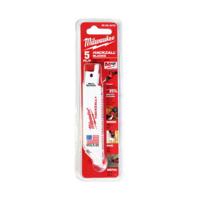 MILWAUKEE 4" Multi-Purpose Hacksaw Blades, Model 48-47-5410 (5-Piece Pack)
