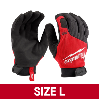MILWAUKEE Black/Red Synthetic Leather Lightweight Work Gloves