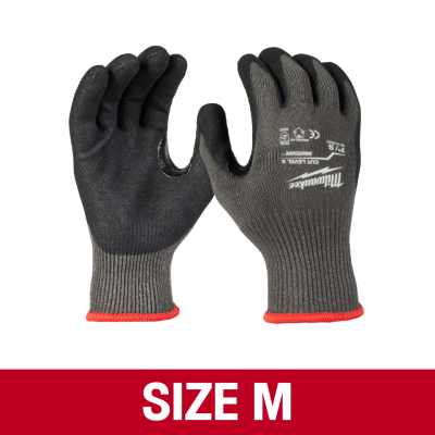 MILWAUKEE Cut Level 5 Nitrile Dipped Gloves (Size M/L)