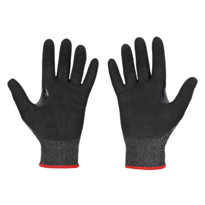 ถุงมือกันบาดเคลือบไนไตรล์ SIZE M / L MILWAUKEE รุ่น CUT 5 DIPPED GLOVES