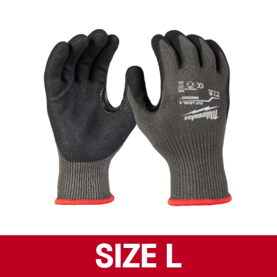 ถุงมือกันบาดเคลือบไนไตรล์ MILWAUKEE รุ่น CUT 5 DIPPED GLOVES