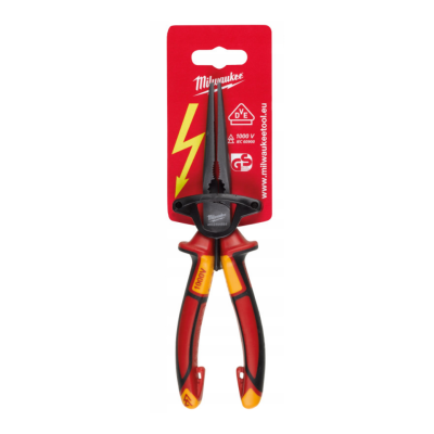 MILWAUKEE VDE Insulated Long Nose Pliers 8" Model 4932464564