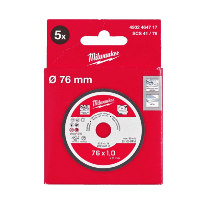 MILWAUKEE 3" Metal Cutting Disc, Model 4932464717 (5-Piece Pack)