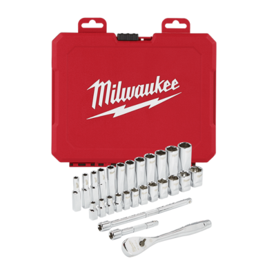 ชุดประแจบล็อก 1/4" 28 ชิ้น MILWAUKEE รุ่น 4932464943