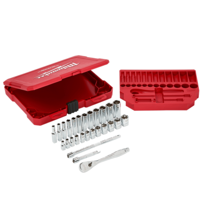 ชุดประแจบล็อก 1/4" 28 ชิ้น MILWAUKEE รุ่น 4932464943