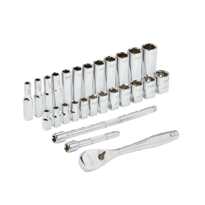 ชุดประแจบล็อก 1/4" 28 ชิ้น MILWAUKEE รุ่น 4932464943