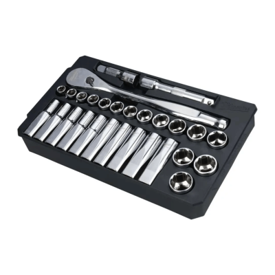 MILWAUKEE 1/2" Drive 28 PC Metric Socket Ratchet Set