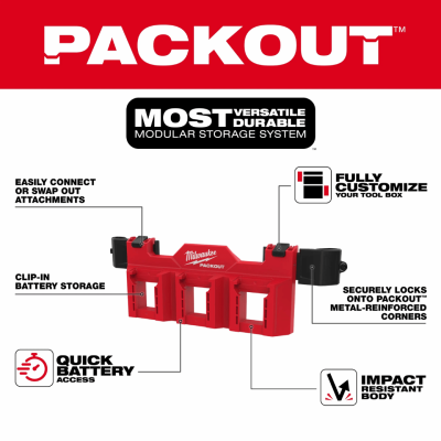 MILWAUKEE 4932498645 PACKOUT™ M18™ Battery Rack