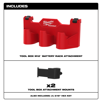 MILWAUKEE 4932498646 PACKOUT™ M12™ Battery Rack