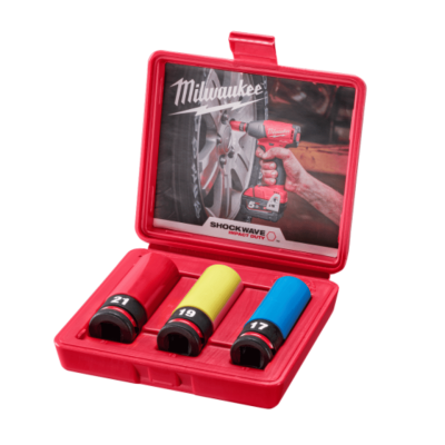 MILWAUKEE 49-66-7834 SHOCKWAVE Impact Duty™ 1/2" Drive 3PC Lug Nut Wheel Socket Set
