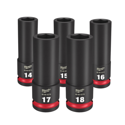 ลูกบล็อกกระแทกยาว 6P 1/2" เบอร์ 14-30 มม. MILWAUKEE