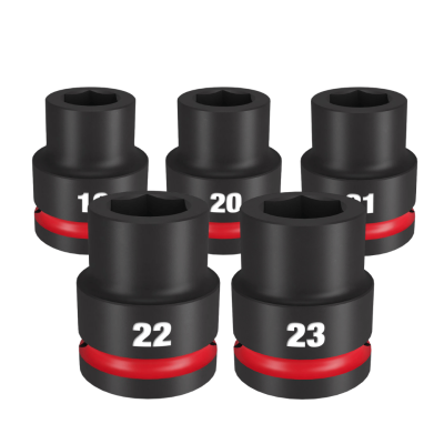 ลูกบล็อกกระแทกสั้น 6P 3/4" เบอร์ 19-36 เเละ 46 มม. MILWAUKEE