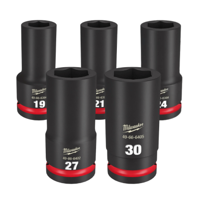 ลูกบล็อกกระแทกยาว 6P 3/4" เบอร์ 19-46 มม. MILWAUKEE