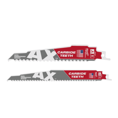 MILWAUKEE AX Wood-Cutting Reciprocating Saw Blades 6" / 9" (1 Blade/Pack)
