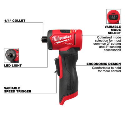 MILWAUKEE Tool M12 FUEL™ 1/4" Right Angle Die Grinder (Bare Tool)