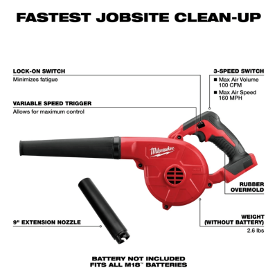 MILWAUKEE M18 BBL-0 M18™ Compact Blower (Tool Only)