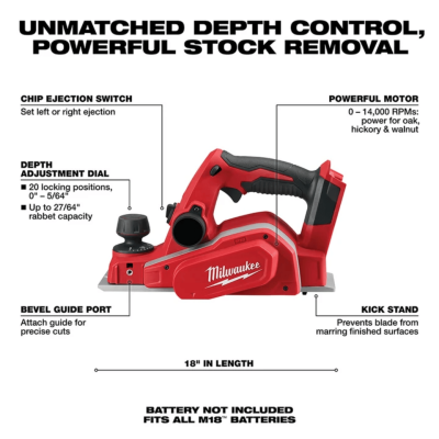 MILWAUKEE M18 BP-0 M18™ 82mm Planer (Tool Only)