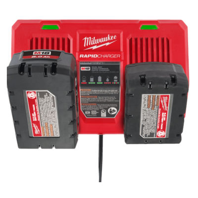 แท่นชาร์จแบตเตอรี่ 2 ช่อง 18V MILWAUKEE รุ่น M18 DFC (ชาร์จเร็ว)