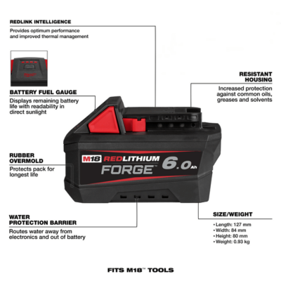 แบตเตอรี่ FORGE™ 18V 6.0Ah MILWAUKEE รุ่น M18 FB6